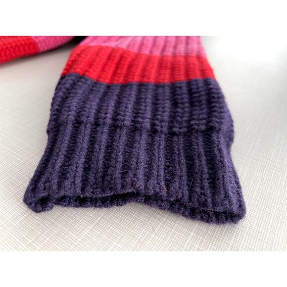 Marc Jacobs Sz S Stripe Cardigan Pink Wool Vintage Preppy Geek Chic Y2K Whimsy - Picture 7 of 15